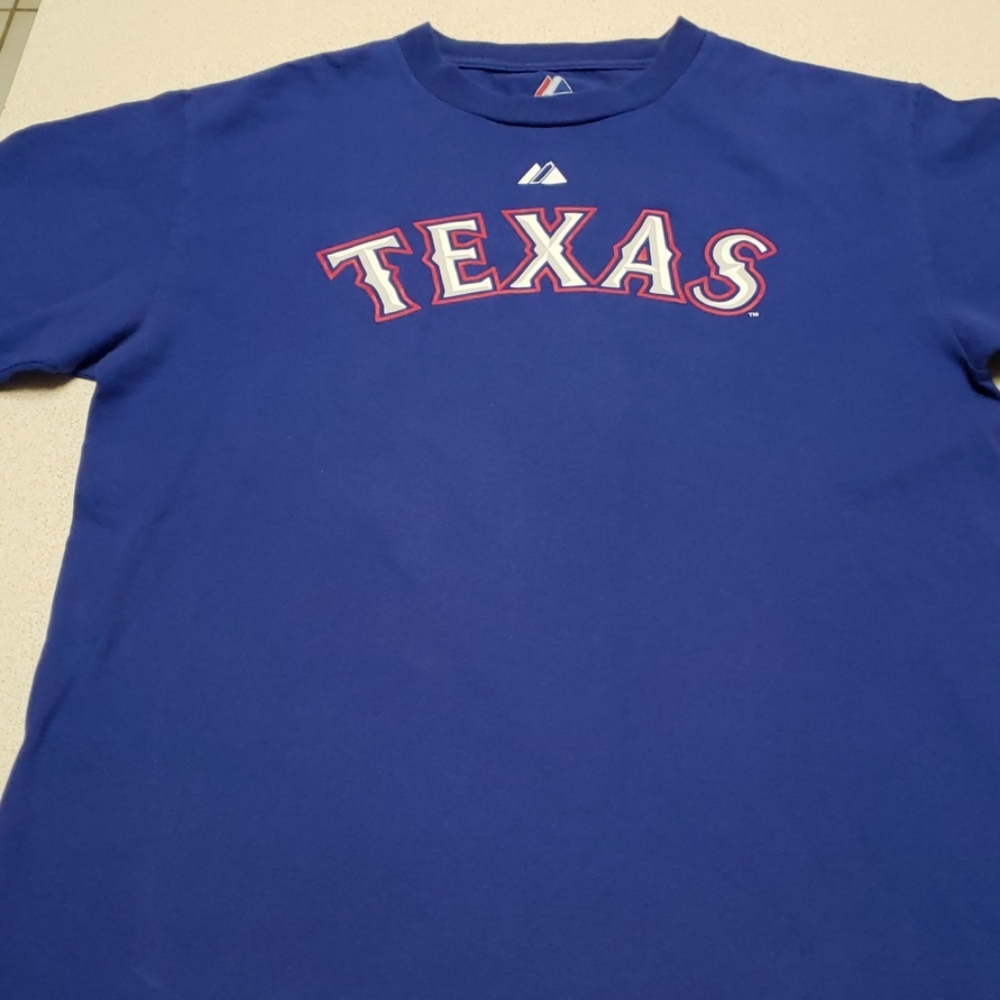 Blue ss Tee Texas Rangers Hamilton #32 xl youth
